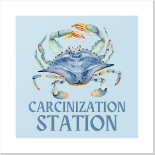 Carcinization Station Crab - Biology Meme Posters and Art